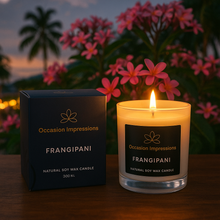 Load image into Gallery viewer, Frangipani Triple Scented Natural Soy Candle