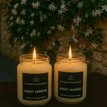 Load image into Gallery viewer, Night Jasmine Triple Scented Natural Soy Candle