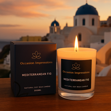 Load image into Gallery viewer, Mediterranean Fig Triple Scented Natural Soy Candle
