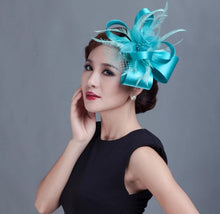 Load image into Gallery viewer, Elegant Satin Fascinator in Two Vibrant Colours
