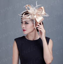 Load image into Gallery viewer, Elegant Satin Fascinator in Two Vibrant Colours
