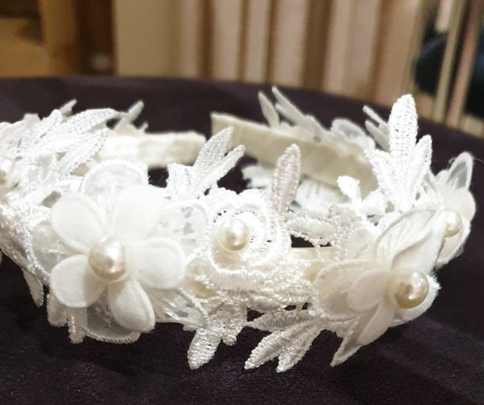 Flower Girl Pearl Headband