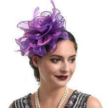 Load image into Gallery viewer, Organza Floral Fascinators in a choice of colours

