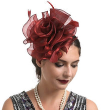 Load image into Gallery viewer, Organza Floral Fascinators in a choice of colours

