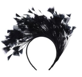 Black Feathered Headband
