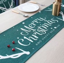 Load image into Gallery viewer, Merry Christmas Table Runners Red or Green
